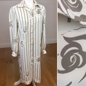 Vintage 60’s/70’s Floral Shirt Dress Sz 8
